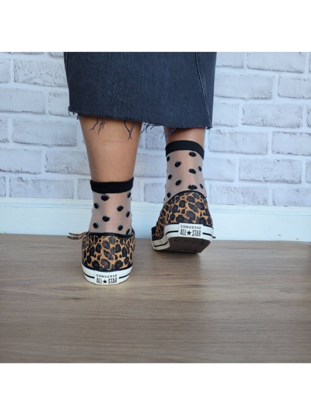 ⭐Converse Dainty Mary Jane Leopard Sz 8 Womens shoes Sneaker Black Brown A17972C - Picture 5 of 9